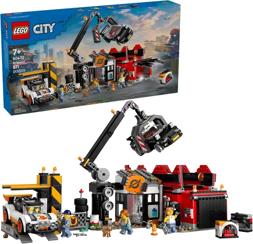 LEGO City Desguace con Coches - Figuras de Juguete de Construcción y Juego para Niños, Niños y Niñas, a Partir de 7 Años - Juguete de Aprendizaje y