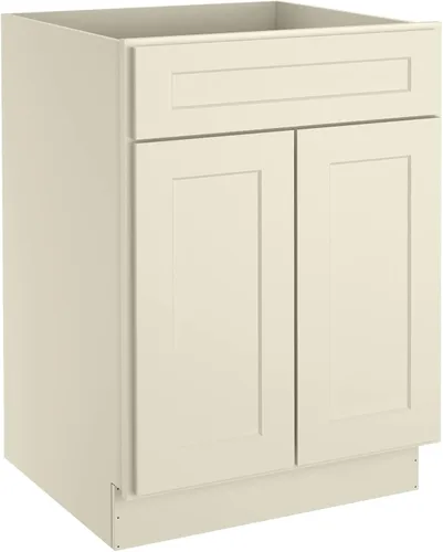 Miniatura 50 de LOVMOR Armarios de base de cocina, armario de almacenamiento aparador, gabinete de entrada con 1 cajón y estante ajustable, 24 pulgadas de ancho x