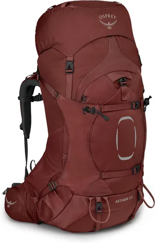 Osprey Aether 65L Mochila de senderismo para hombre, Deep Acorn Red, L/XL Rojo Bellota Profundo