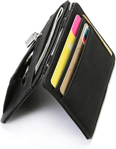 Miniatura 4 de Fida&Moon - Monedero de piel sintética para hombre, diseño de carteras mágicas