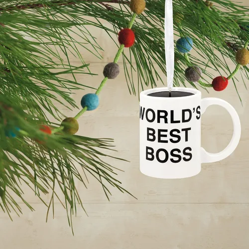 Miniatura 6 de Hallmark The Office World's Best Boss - Adorno de navidad Taza de café World's Best Boss