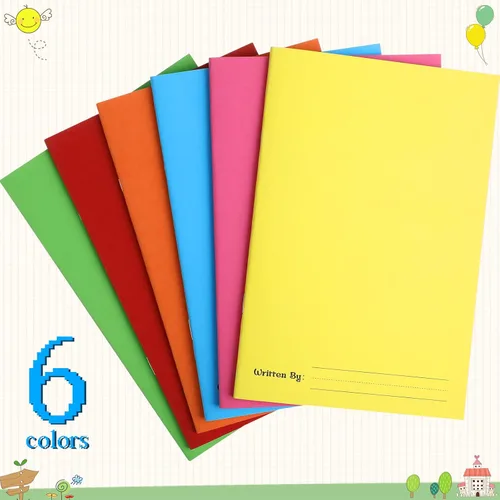 Miniatura 3 de Geyee Libros en blanco para que los niños escriban historias, coloridos cuadernos en blanco rayados para niños, libros de tapa blanda en blanco