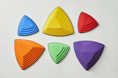 Miniatura 2 de GONGE River Stones - Las piedras originales de juego para niños para equilibrio y coordinación, fondo antideslizante, apilables, para interiores