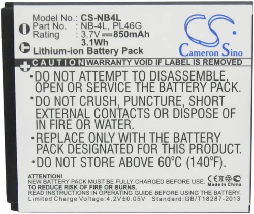 Miniatura 4 de VINTRONS - Batería de repuesto para Canon IXUS 115 HS (850 mAh/3.1 Wh)