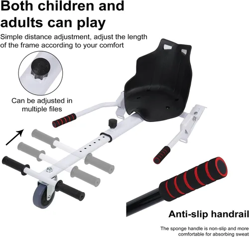 Miniatura 3 de Accesorio de asiento para aeropatinetas, accesorio para transformar aeropatineta Go Kart para niños y adultos, accesorio para scooter de equilibrio