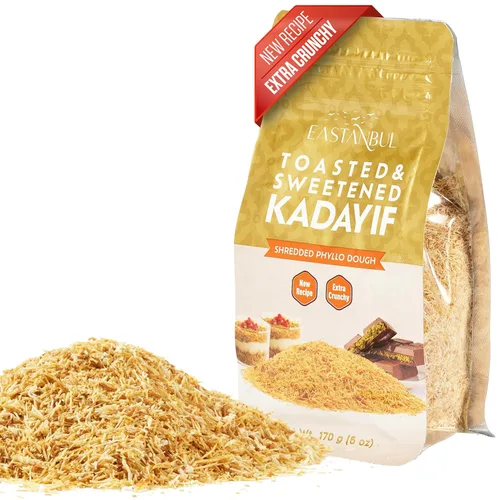 Miniatura 12 de Eastanbul Masa de fillo rallada Kataifi seca y picada, masa de pastelería Kurutulmus Kadayif, ingrediente para la barra de chocolate con pistacho
