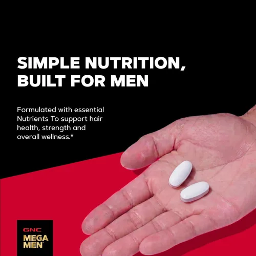 Miniatura 3 de GNC Suplemento para el cabello ultra nutritivo para hombres, apoya el cabello fuerte y saludable, 120 cápsulas