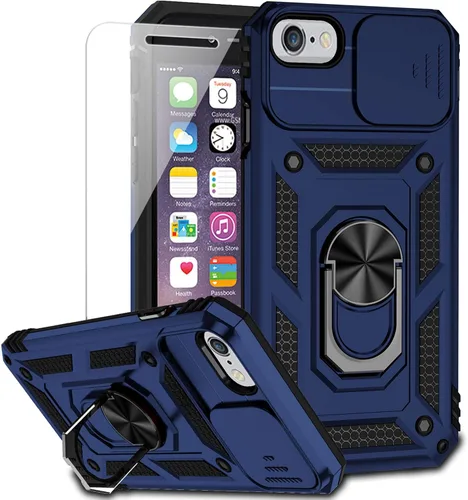 Miniatura 16 de Funda para iPhone SE (3ª y 2ª generación 2022/2020) y iPhone 8/7/6 con cubierta para lente de cámara, protector de pantalla HD, protección contra