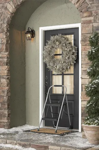 Miniatura 3 de Cosco 11308PBL1E Taburete plegable de 2 escalones, 200 libras, 22 pulgadas de extensión, negro/gris