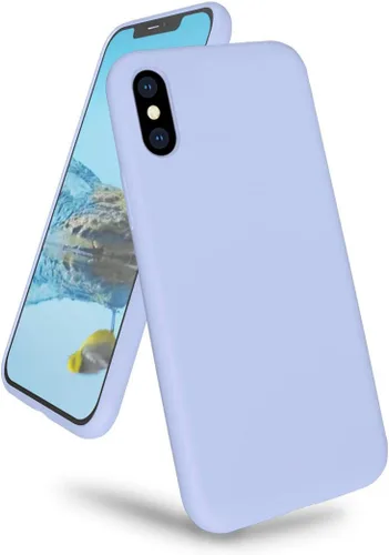 Miniatura 10 de Compatible con iPhone Xs Max de 6.5 pulgadas, funda de goma de gel de silicona líquida con forro de tela de microfibra suave, funda ultradelgada