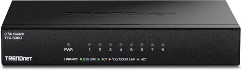 Miniatura 14 de TRENDnet Interruptor para juegos multiGigabit de 8 puertos y 2.5 Gb, TEG-S380, 8 puertos 2.5GBASE-T, capacidad de conmutación de 25 Gbps, divisor