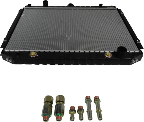 Miniatura 168 de TRQ Radiador de 1 fila de núcleo de aluminio de 26.5 pulgadas de ancho de núcleo compatible con Chevrolet Captiva Sport 2012-2015 Saturn Vue