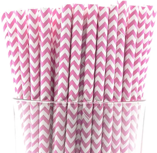 Miniatura 27 de Paquete de 150 pajitas de papel biodegradables con lunares rojos de 4 capas (compostables, no tóxicas, sin BPA)