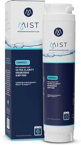 Mist Filtro de agua de repuesto Ultra Clarity para Bosch, filtro de agua para refrigerador compatible con 644845, 9000077104, 9000194412, Haier