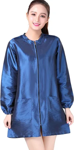 Miniatura 17 de Chaqueta Profesional de Smock de Salón, Chaqueta Impermeable para Estilista, Capa de Barbero, Chaqueta para Peluquería y Aseo de Mascotas