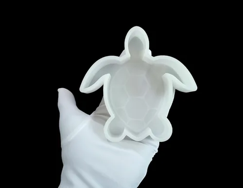 Miniatura 5 de 【300+ diseño opcional】 Fuehbur Land Turtle - Molde Freshie para automóvil, molde de resina epoxi de silicona con forma de animal, molde para hacer