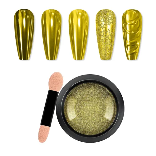 Miniatura 23 de Polvo de uñas cromado de espejo metálico para uñas de gel, polvo holográfico de cromo, para decoración de uñas en el hogar, salón de bricolaje
