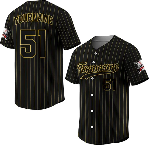 Miniatura 7 de Camiseta de béisbol a rayas personalizadas con logotipo de número de nombre para hombres, mujeres, jóvenes, niños, camiseta de uniforme