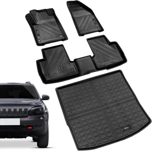 Miniatura 8 de Vanseno Alfombrilla de respaldo compatible con Jeep Cherokee 2014-2023, cubierta de asiento trasero, protector para todo tipo de clima, compatible
