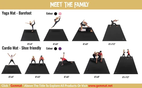 Miniatura 7 de GXMMAT Large Yoga Mat 12'x6'/10'x6'/6'x8'(7mm), Extra Thick Workout Mats for Home Gym Flooring, Ultra Comfortable Non-Slip Quick Resilient Barefoot