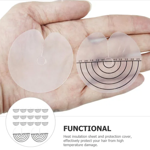 Miniatura 4 de Cabilock Protectores de protección térmica para extensiones de cabello, 50 unidades, almohadillas de extensión de cabello, protector de cuero