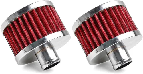 Miniatura 8 de 23mm Filtro de aire para automóvil universal de entrada de aire frío Filtro de ventilación de alta flujo con tapa de respiradero (Negro)