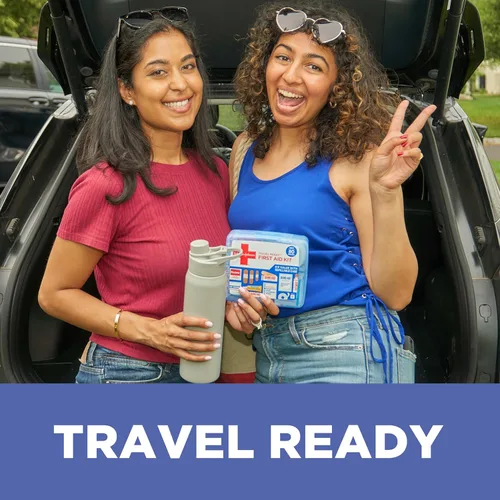 Miniatura 2 de BAND-AID Brand Travel Ready Kit portátil de primeros auxilios de emergencia, cuidado de heridas menores, perfecto para el hogar, automóvil, camping