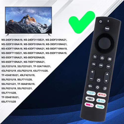 Miniatura 2 de Para Toshiba Insignia TV Remote Reemplazo NS-24DF310NA21 NS-24DF311SE21 NS-24DF310NA19 NS-39DF510NA19 NS-39DF310NA21. NS-RCFNA-21 NS-RCFNA-19