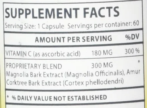 Miniatura 4 de Magnolia Bark Extract Plus Amur Corktree Capsules, 60