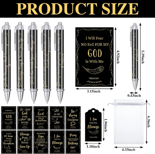 Miniatura 2 de Qeeenar Juego de 200 regalos cristianos a granel, versículo de la Biblia, bolígrafo religioso y cuaderno de regalo con etiquetas de agradecimiento