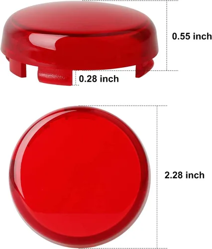 Miniatura 4 de NTHREEAUTO - Juego completo de cubiertas de lentes de luz de señal de giro para Harley Sportster Street Glide Road King Softail, ámbar, rojo