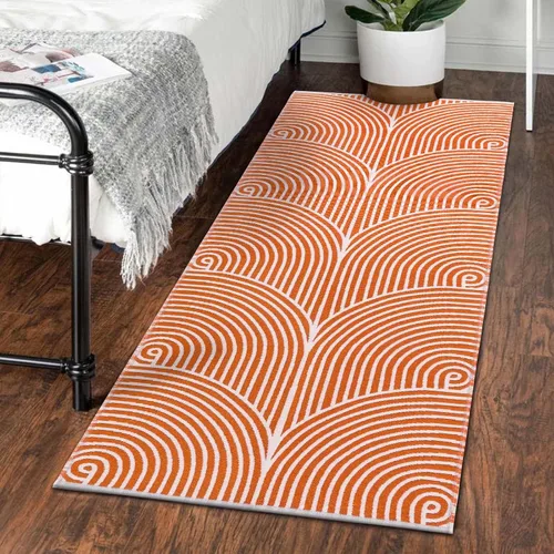 Miniatura 12 de Tiffasea Alfombra de Pasillo Lavable 2' x 5', Alfombra de Pasillo de Cocina Tejida de Algodón Alfombra de Entrada Negra y Blanca Interior/Exterior