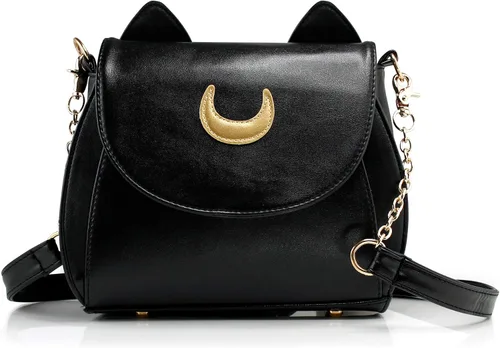 Oct17 Moon Luna Design Monedero Kitty Cat Satchel bolso de hombro diseñador mujeres bolso Tote PU cuero Sailer Style