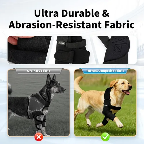 Miniatura 5 de Protector de codo para perro con correa de pecho desacoplada, transpirable, resistente a la abrasión, soporte de codo ajustable para higroma
