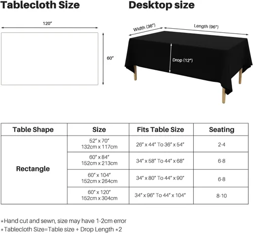 Miniatura 7 de IVAPUPU Mantel de Lino Texturizado para Mesa Rectangular - Mantel de Tela Impermeable Rectangular Sin Arrugas Limpiable Cubierta de Comedor