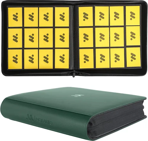 Miniatura 13 de Carpeta de tarjetas con 12 bolsillos, carpeta de tarjetas intercambiables con capacidad para hasta 1200 tarjetas con 50 fundas, álbum con cremallera