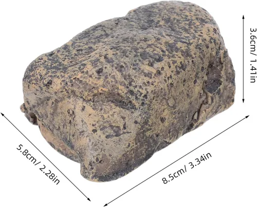 Miniatura 6 de Holibanna Ocultador de llaves de roca falsa seguro para jardín al aire libre – Piedra falsa – Parece piedra real – Oculta una llave exterior en roca