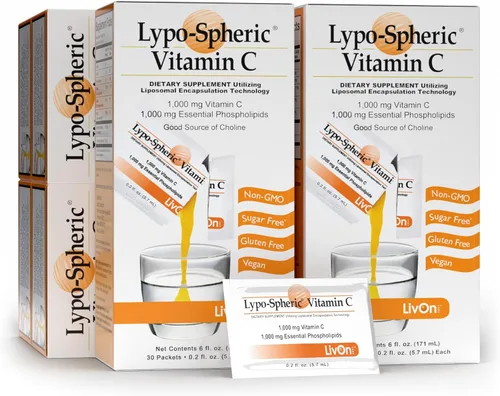 Miniatura 7 de LivOn Laboratories Lypo–Spheric Liposomal Vitamina C 1000mg 30 paquetes – Sin azúcar, apoyo inmunológico, a base de plantas – Fácil de tragar