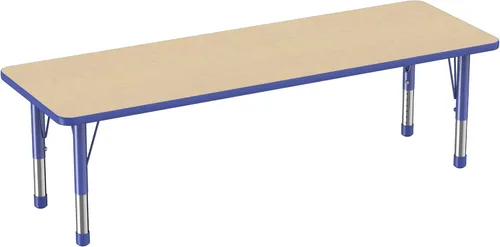 Miniatura 16 de FDP - Mesa rectangular para actividades escolares y aulas (24 x 36 pulgadas), patas gruesas para niños pequeños, altura ajustable de 15 a 24