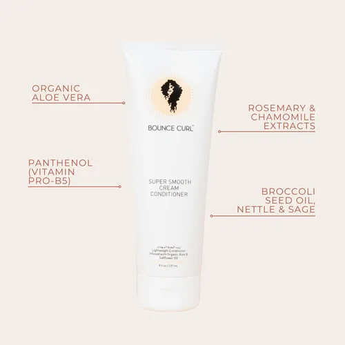 Miniatura 4 de Bounce Curl - Acondicionador desenredante hidratante para cabello rizado fino y medio, aceite de aloe y semillas negras, color seguro, sin silicona