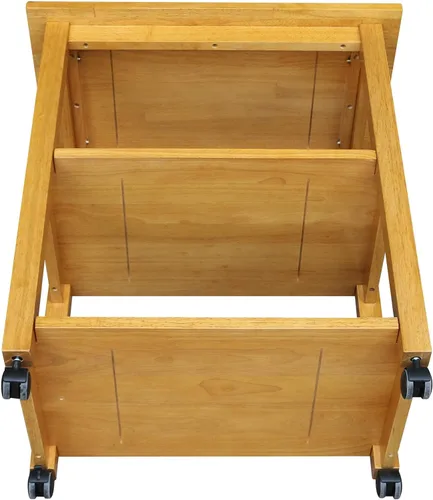 Miniatura 7 de International Concepts - Carrito mediano para microondas, color roble MEDIUM OAK