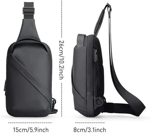 Miniatura 4 de Muzee Bolso bandolera para mujeres y hombres, mochila de viaje pequeña y ligera, bolsa de pecho con una correa para el pecho para senderismo