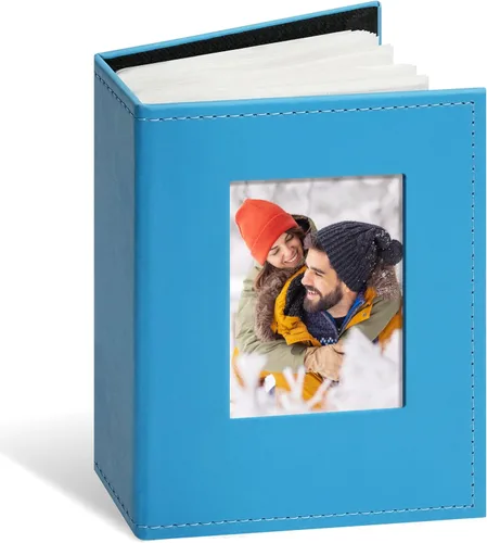 Miniatura 13 de Vienrose Álbum de fotos 4x6 300 fotos, cubierta de cuero, libro de fotos con 300 bolsillos horizontales, álbumes de fotos deslizables para bodas