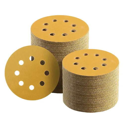 Miniatura 10 de 100 discos de lija de 5 pulgadas con gancho y bucle, papel de lija de grano 40 para carpintería o automoción, papel de lija de órbita aleatoria