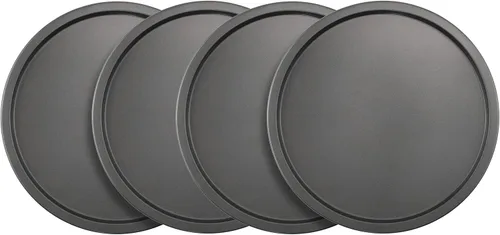 Miniatura 11 de GoodCook Conjunto de 2 bandejas para pizza personales antiadherentes de acero de 10", gris