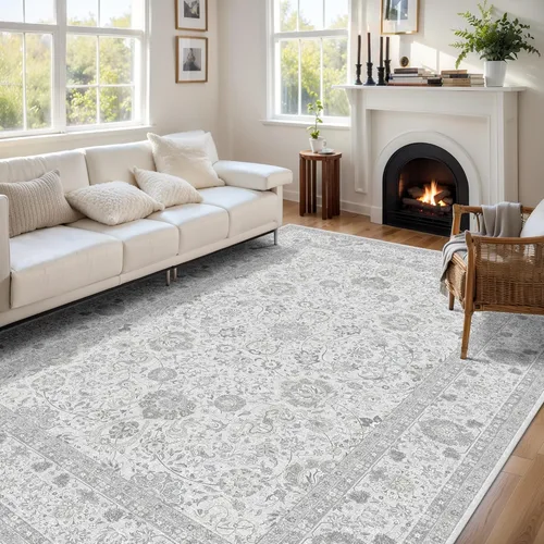 Miniatura 17 de Alfombras de área de 5 x 8 pies para dormitorio, alfombra lavable de 5 x 8, alfombra vintage grande, antideslizante, alfombra bohemia para sala