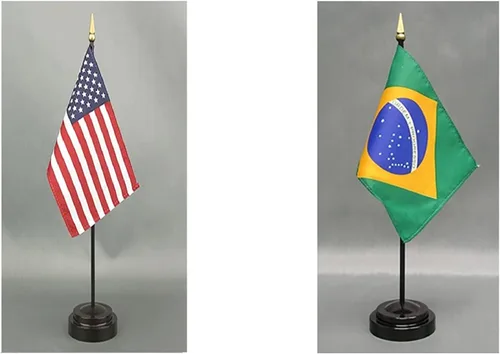 Miniatura 58 de Juego de banderas de escritorio de Afganistán, hecho en Estados Unidos, de rayón de 4 x 6 pulgadas, escritorio de oficina y pequeñas banderas