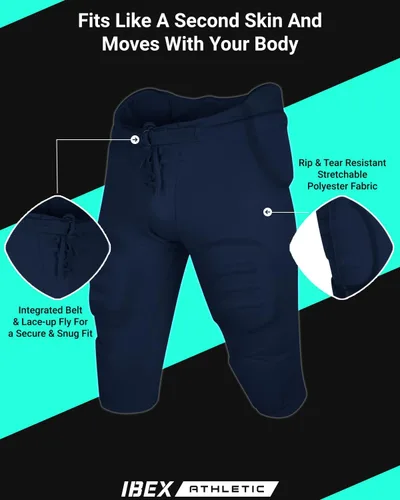 Miniatura 2 de Pantalones de fútbol juvenil integrados con 7 almohadillas - Faja de fútbol para niños, pantalones de fútbol juvenil