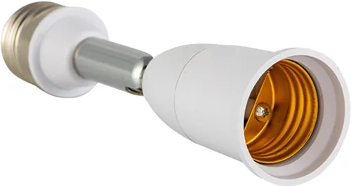 Miniatura 9 de Adaptador extensor de enchufe de bombilla E26/E27, accesorio de luz flexible de 180 grados E26/E27 a E26/E27 Base ajustable E26/E27 Extensor