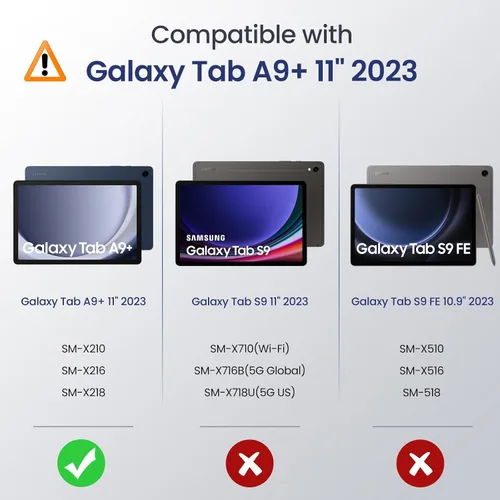 Miniatura 2 de MoKo Funda para Samsung Galaxy Tab A9 Plus de 11 pulgadas 2023, Carcasa Protectora Trasera Delgada de Visualización Multi-Ángulo